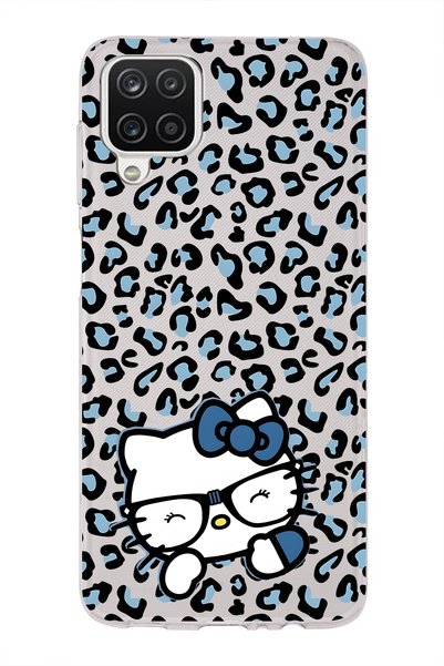 FLAMENKO Samsung Galaxy A22 / M22 / M32 Compatible Kitty Patterned Transparen...