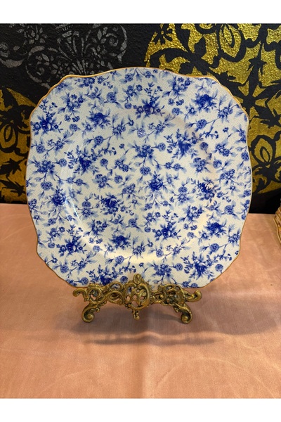 Vintage Royal Winton Julia İngiliz Porselen Çiçek Desenli Servis Tabağı