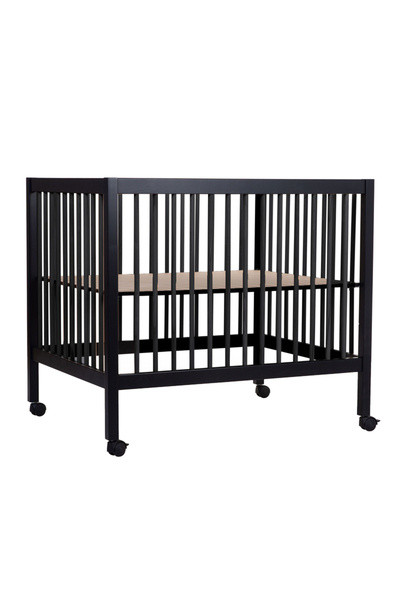 CHILDHOME 97 Πάρκο μωρού με ρόδες, 75x95 εκ., Μαύρο MDF