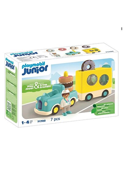 LEGO Playmobil Junior Σετ παιχνιδιού - Φορτηγό στοίβαξης και ταξινόμησης με ν...