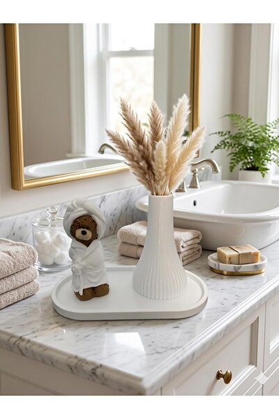 3D BORNOZLU AYICIK VE VAZO BANYO SETİ