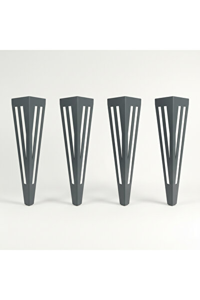 UYART HOME Uyart S3 Vector Anthracite Metal Table Leg – Modern Striped Design...
