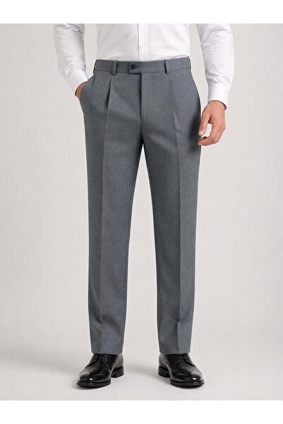 CLASSİCS MEN Ανδρικό υφασμάτινο παντελόνι Ricati με κανονική εφαρμογή και πιέ...