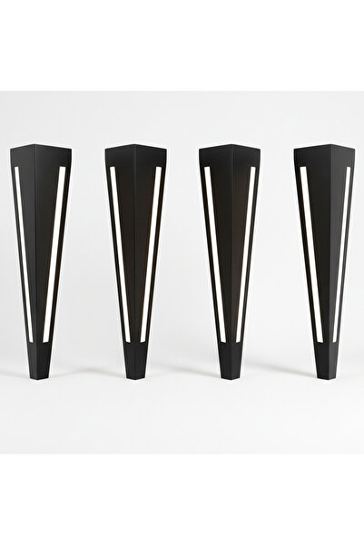 UYART HOME UYART S10 Blade Black Metal Table Leg - تصميم مخطط عصري - 72 سم