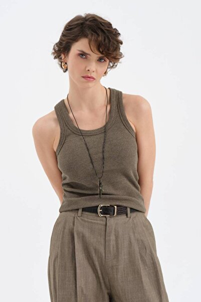 tw3 Γυναικείο πλεκτό ύφασμα υψηλής ποιότητας, μπλουζάκι με σχέδιο halter στην...