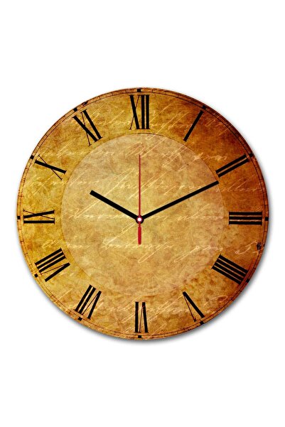 OEM Re-Bloom διακοσμητικό ρολόι τοίχου, MDF, καφέ/μαύρο, 30 x 30 εκ.