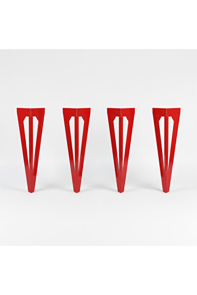 UYART HOME UYART S6 Arrow Red Metal Table Leg - تصميم حاد وعصري - 72 سم