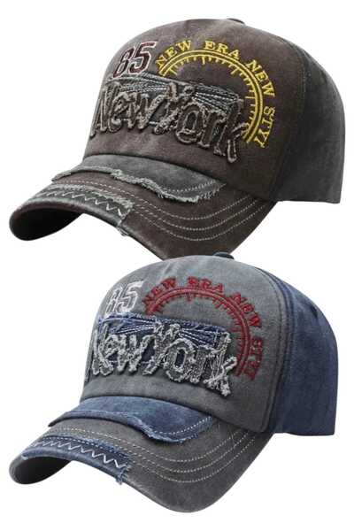 Mood Agenda Unisex Vintage 85 New York Κεντημένο Ρυθμιζόμενο Καπέλο Μπέιζμπολ...