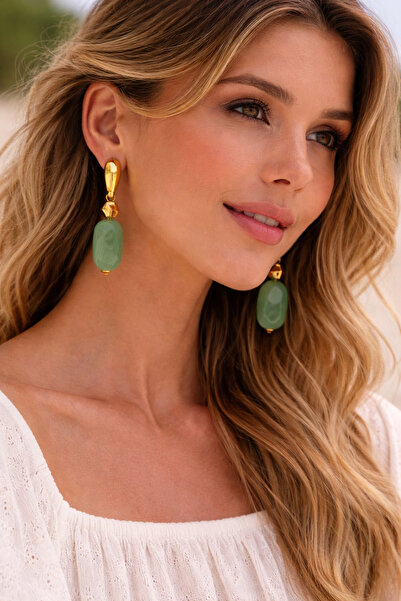 Miliva Gold Summer Women's Earrings with Dangle |   Large Size Earrings