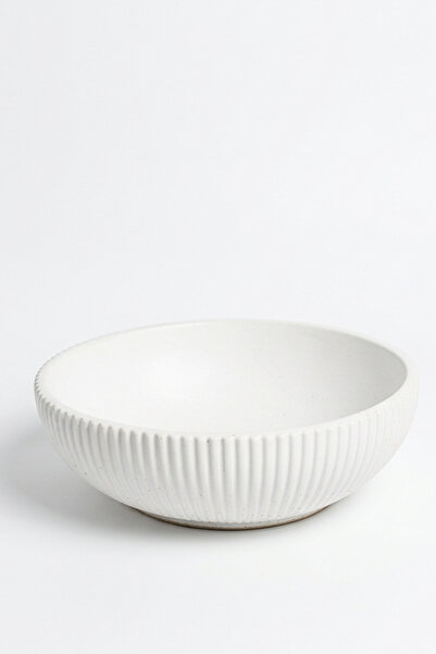 The Craft Thor Χειροποίητο Μοντέρνο Ριγέ Μπετονένιο Μπολ - Διακοσμητικό Πολυχ...