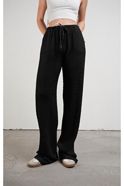 citycenterfashion Women's Wide Leg Pants with Waist Tie and Pockets Cty-Abr-1959