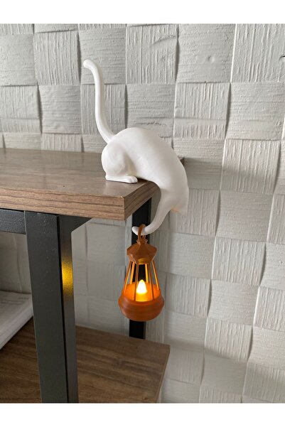 SYK Kedi Tasarımlı Dekoratif Led Mumluk