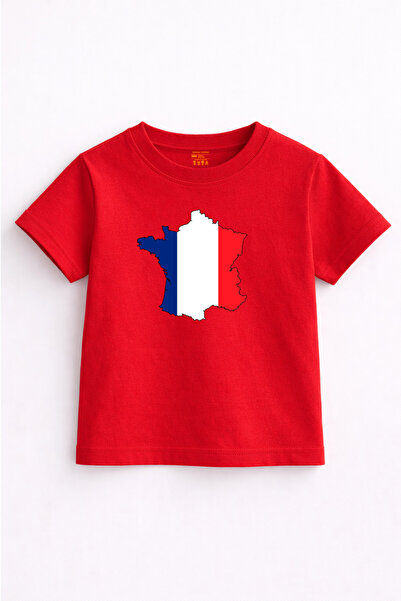 Rabona Fashion France Ruh - France Map Flag Kids T-Shirt