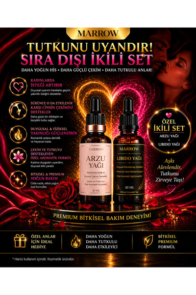 Bone Marrow 2 li set Arzu yağı ve Libido yağı