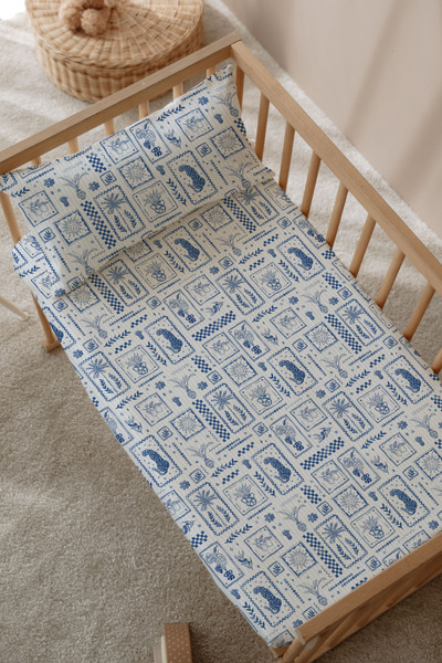 TBA COLLECTION Σετ ελαστικών σεντονιών για μωρά - Tile Stories