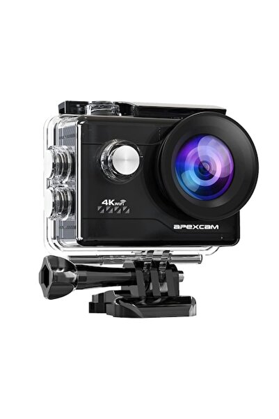 Apexcam M80 Αθλητική Κάμερα, 4K, 60FPS, 2 " LCD, Wi-Fi, Αδιάβροχη, Μαύρη