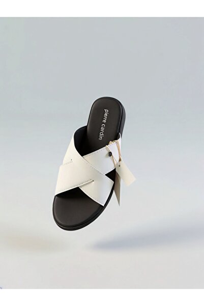 Pierre Cardin Λευκές Γυναικείες Παντόφλες