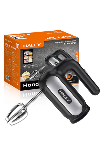 HALEY Ηλεκτρικό Μίξερ Χειρός HY-1676, 500 W, 5 Ταχύτητες + Turbo, με Ανοξείδω...