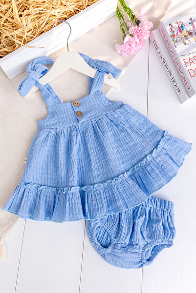 Babymod Muslin 100% Cotton Strappy Summer Baby Girl Dress