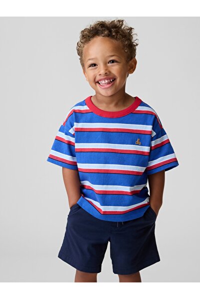 GAP Erkek Bebek Kobalt Mavisi Boxy T-Shirt