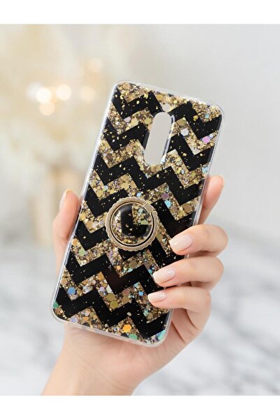 TECNOTREND Redmi 8/8A Uyumlu Yüzüklü Simli Lüks Kılıf