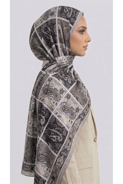 Karaca ΒΑΜΒΑΚΕΡΟ ΣΑΛΙ ΜΕ ΣΧΕΔΙΟ PAISLEY - ΓΚΡΙ