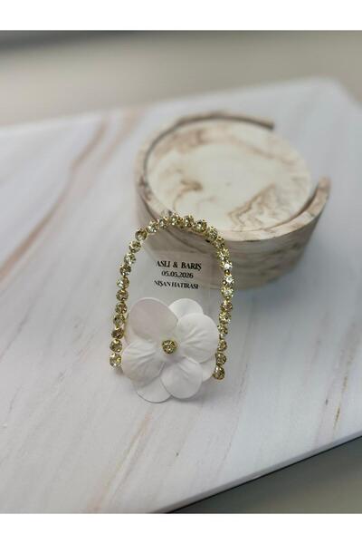 HSGİFTANDMORE Taşlı Pencere Pleksi Magnet Söz Nişan Nikah Hediyesi 10 Adet