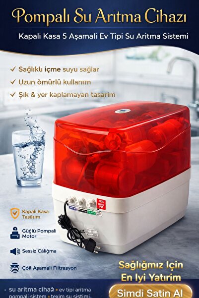 filteksuaritma Pompalı Su Arıtma Cihazı Kapalı Kasa 5 Aşamalı Ev Tipi Su Arıt...