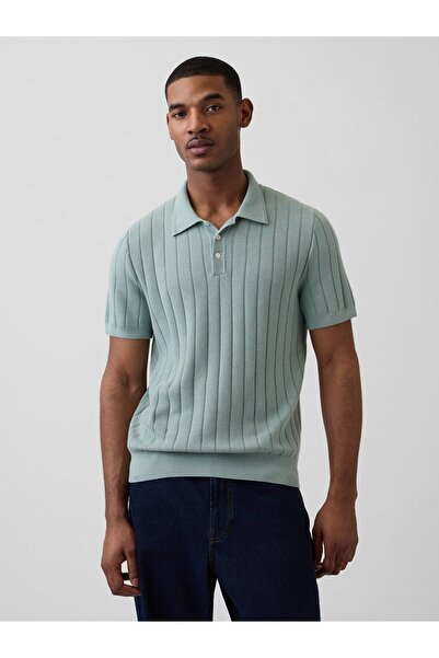 GAP Erkek Yeşil Classic Triko Polo T-Shirt