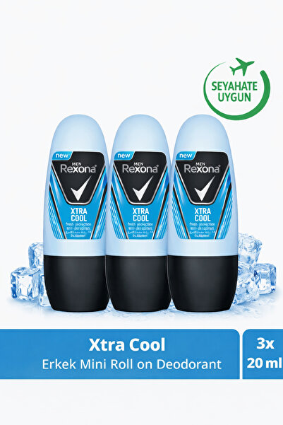 Rexona Women SEYAHAT Boy Rexona Men Erkek Roll On Xtra Cool 20 ml 3 ADET