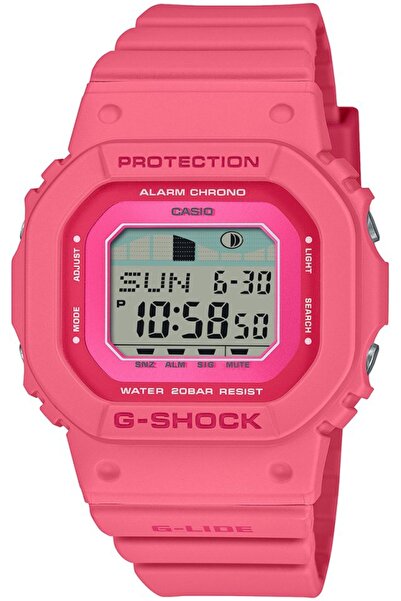 G-SHOCK Ceas de damă GLX-S5610-4ER, roz, sport, rezistent la șocuri.
