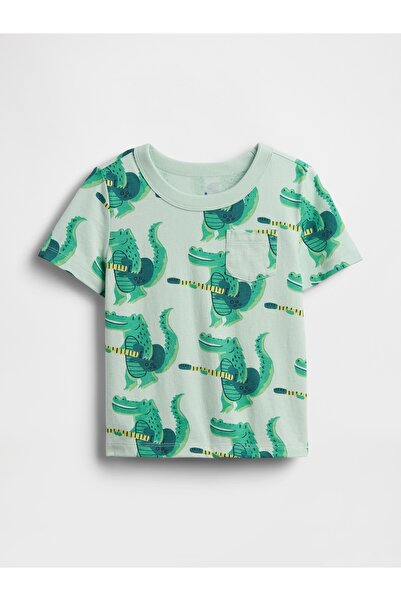 GAP Erkek Bebek Açık Yeşil Mix & Match Pocket T-Shirt