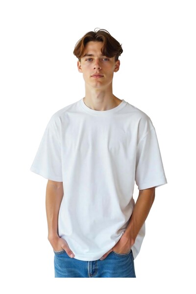 YANEK Oversized T-Shirt for Men – Relaxed Fit Cotton Tee, Streetwear Casual G...