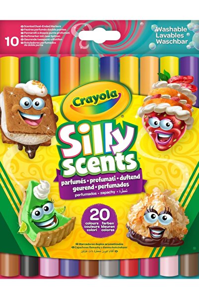 Crayola أقلام تلوين معطرة من سيلي سنتس، 10 قطع