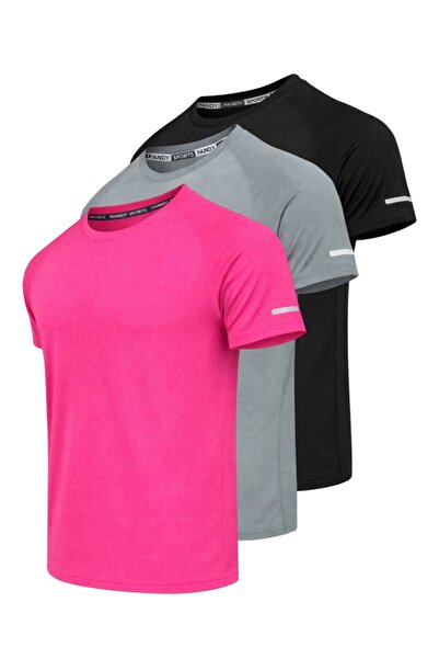 pandy Αθλητικό Τεχνικό Αθλητικό Μπλουζάκι 3 τεμαχίων με ιδιότητα γρήγορου στε...