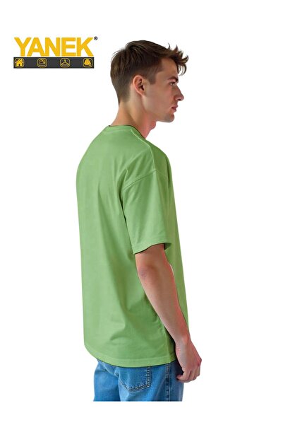 YANEK Oversized T-Shirt for Men – Relaxed Fit Cotton Tee, Streetwear Casual Graphic Shirt