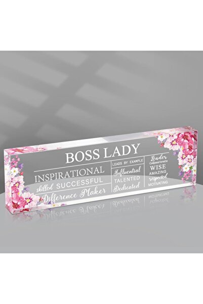 Generic Boss Lady Gifts for Women with Inspirational Quotes, Acrylic Office D...