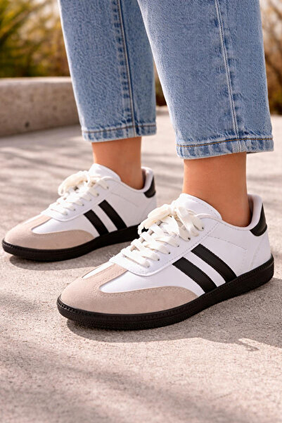 FLY STEP Unisex Stil Şık Rahat Hafif Günlük Yandan Şeritli Bağcıklı Yürüyüş Koşu Sneaker Spor Ayakkabı