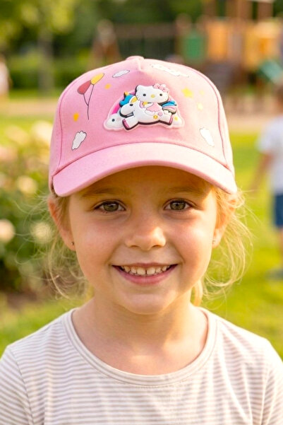 AYDINER TEKSTİL 3D Dönebilir Hello Kitty Figürlü Eğlenceli Kız Çocuk Şapka