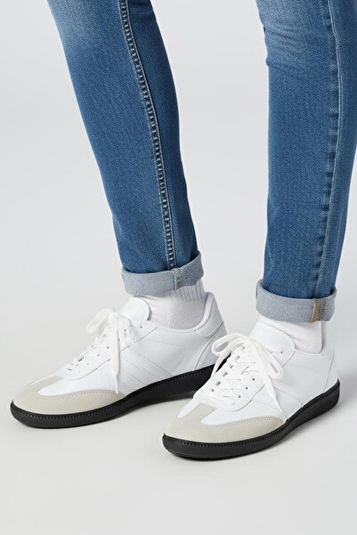 FLY STEP Unisex Stil Şık Rahat Hafif Günlük Yandan Şeritli Bağcıklı Yürüyüş Koşu Sneaker Spor Ayakkabı
