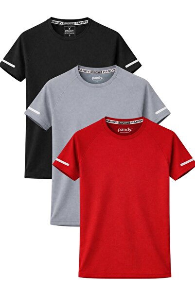 pandy Γυναικείο αθλητικό μπλουζάκι 3-pack, πολύχρωμο, τεχνικό, με δυνατότητα ...