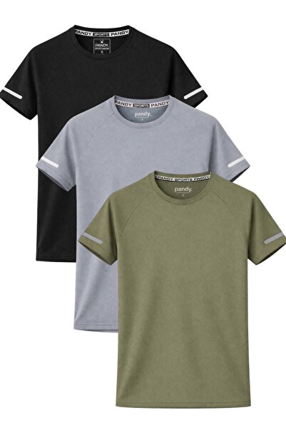 pandy Γυναικείο αθλητικό μπλουζάκι 3-pack, πολύχρωμο, τεχνικό, με δυνατότητα ...