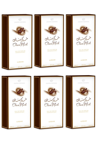 Al Rehab perfumes بخاخ عطر شوكو مسك الطبيعي 50 مل (عبوة من 6 قطع)