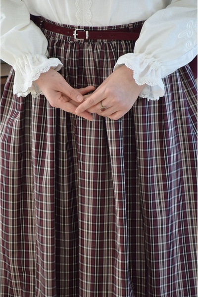 EMİNOS BUTİK Plaid Skirt