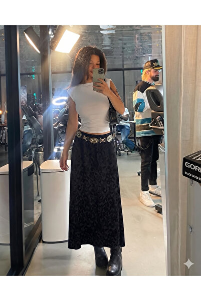 Toum Ρετρό Μποέμ Ζακάρ Φούστα με φερμουάρ