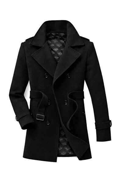 alaska the last frontier Muscle Fit Stainless Fabric Men's Cashmere Coat Tren...