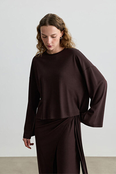 BE BLUE ΠΟΥΔΡΑΝΤΕΡΟ ΚΙΜΟΝΟ ΜΠΛΟΥΖΑΚΙ ΜΕ ΜΑΝΙΚΙΑ " (ACI KAHVE KIMONO T-SHIRT W...