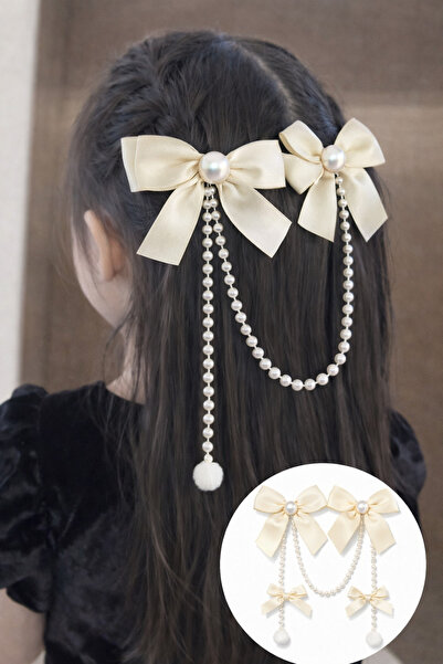 synshop Σετ κορδέλας με αλυσίδα από πέρλες και κλιπ μαλλιών για κορίτσια σε χ...