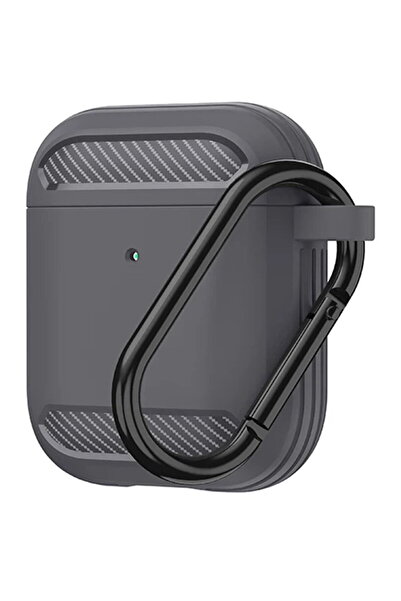 Techsuit AirPods 1 / AirPods 2 Case - Carbon Silicone - Gray