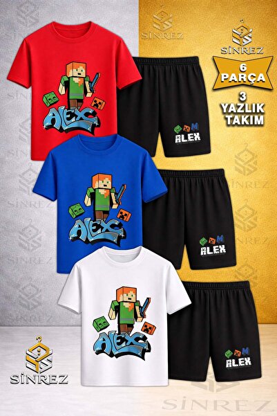 SİNREZ Tricou pentru copii ALEX ORIGINAL NOU cu imprimeu special, cu gâtul ti...